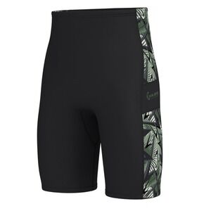 GoldFin Wetsuit Shorts Mens XL Black 2mm Neoprene Excellent Palm Print Pocket